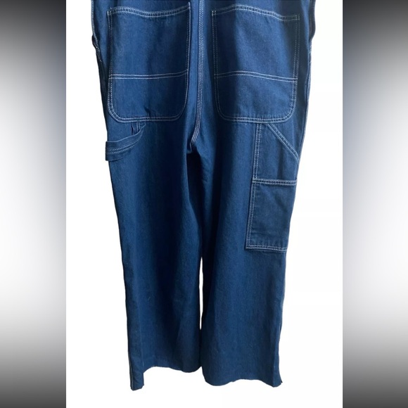 Liberty Overalls Mens 38x25  Blue Jean Denim Bibs Carpenter Farmer Workwear - Picture 6 of 10